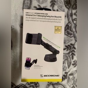 Scosche telescope, swing arm car mount extended arm phone holder